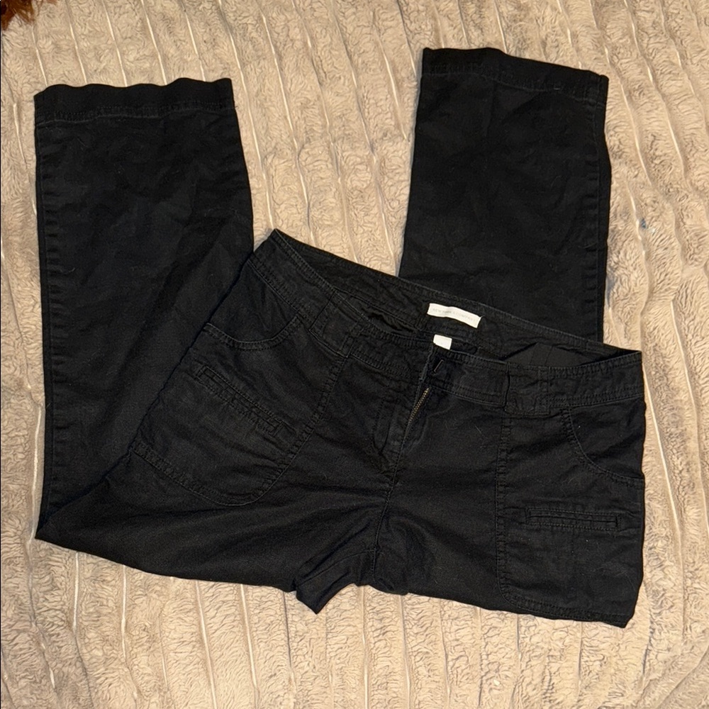 Sleek Black Zippered Pants